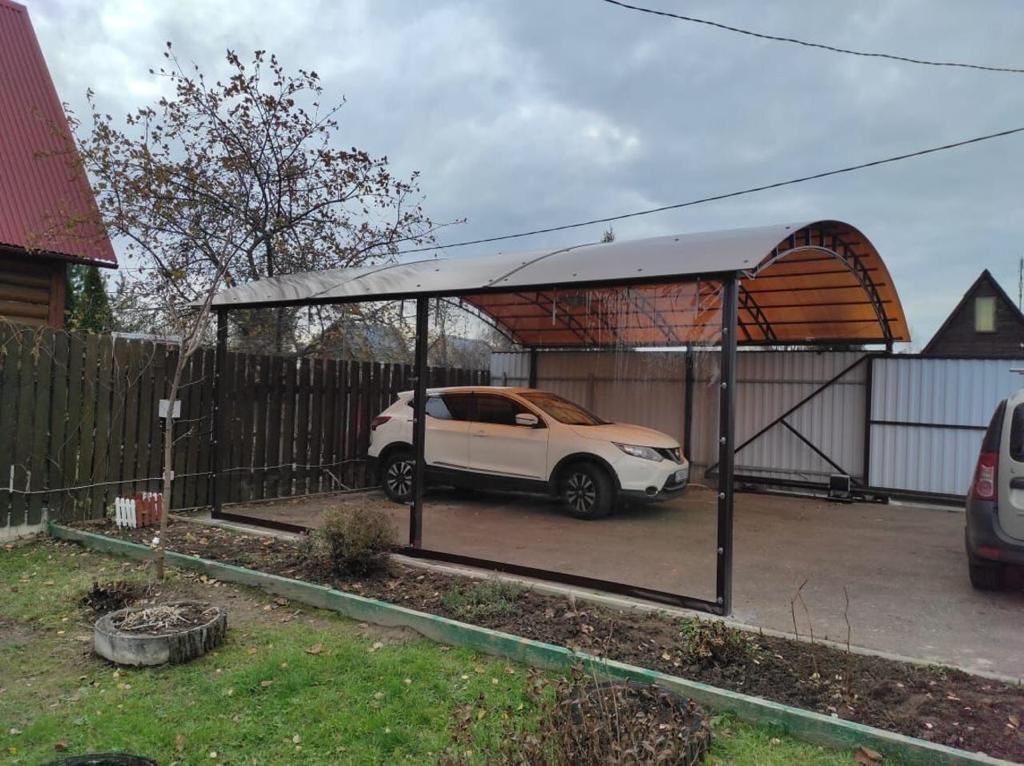 Прозрачные шторы ПВХ для навеса под автомобиль в Конышёвке